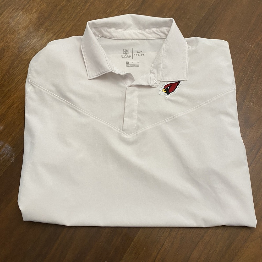 Nike On Field Apparel Men's XL Arizona Cardinals Polo Shirt‎ NFL Patch Graphic
